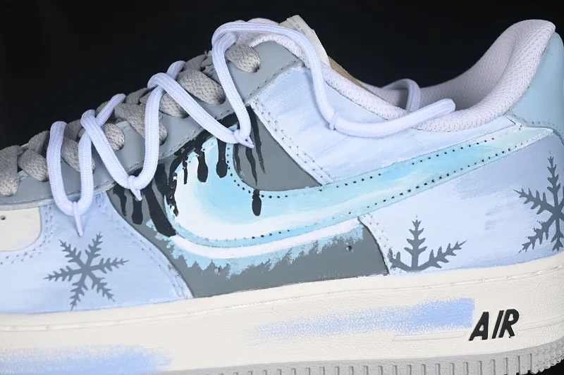 All categories Nk Air Force 1 Air Force series Nk Air Force 1 Low Air Force low-top Nike Air Force 1'07 Low "Icefield Snowfall" Hand-painted graffiti Icefield falling snow Air Force 1 low-top casual sneakers DO7417-199